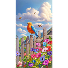 Load image into Gallery viewer, Diamond Painting - Full Round - Birds on the fence (40*70CM)
