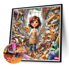 Load image into Gallery viewer, Diamond Painting - Full Round - art girl (40*40CM)
