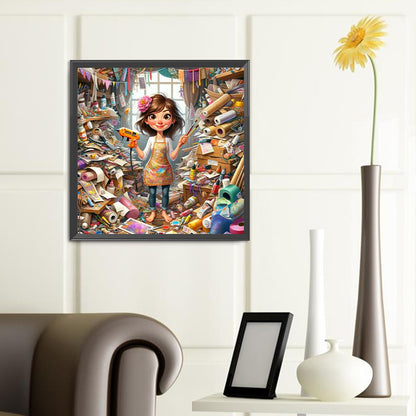 Diamond Painting - Full Round - art girl (40*40CM)