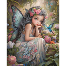 Load image into Gallery viewer, AB Diamond Painting - Full Round - butterfly elf girl (40*50CM)
