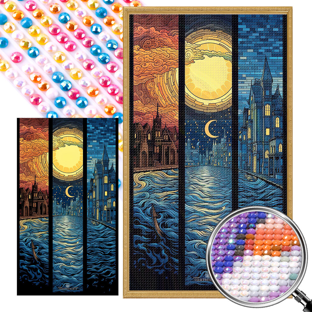 AB Diamond Painting - Full Round - glass art landscape painting (40*70CM)