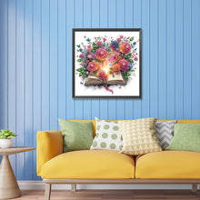 Load image into Gallery viewer, Diamond Painting - Partial Special Shaped - flowers in books (30*30CM)
