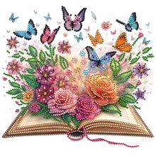 Load image into Gallery viewer, Diamond Painting - Partial Special Shaped - flowers in books (30*30CM)
