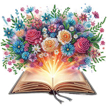 Load image into Gallery viewer, Diamond Painting - Partial Special Shaped - flowers in books (30*30CM)
