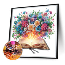 Load image into Gallery viewer, Diamond Painting - Partial Special Shaped - flowers in books (30*30CM)
