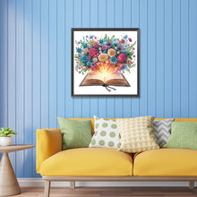Load image into Gallery viewer, Diamond Painting - Partial Special Shaped - flowers in books (30*30CM)

