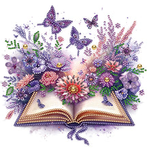 Load image into Gallery viewer, Diamond Painting - Partial Special Shaped - flowers in books (30*30CM)
