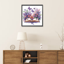 Load image into Gallery viewer, Diamond Painting - Partial Special Shaped - flowers in books (30*30CM)
