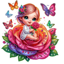Load image into Gallery viewer, Diamond Painting - Partial Special Shaped - rose child (30*30CM)
