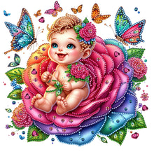 Load image into Gallery viewer, Diamond Painting - Partial Special Shaped - rose child (30*30CM)
