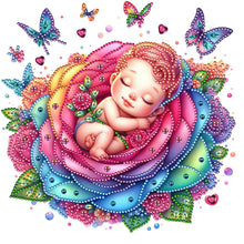 Load image into Gallery viewer, Diamond Painting - Partial Special Shaped - rose child (30*30CM)

