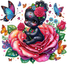 Load image into Gallery viewer, Diamond Painting - Partial Special Shaped - rose child (30*30CM)
