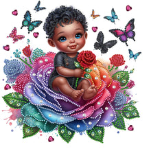 Load image into Gallery viewer, Diamond Painting - Partial Special Shaped - rose child (30*30CM)
