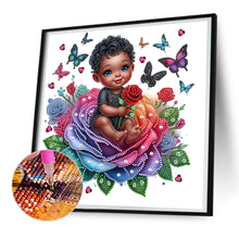 Load image into Gallery viewer, Diamond Painting - Partial Special Shaped - rose child (30*30CM)
