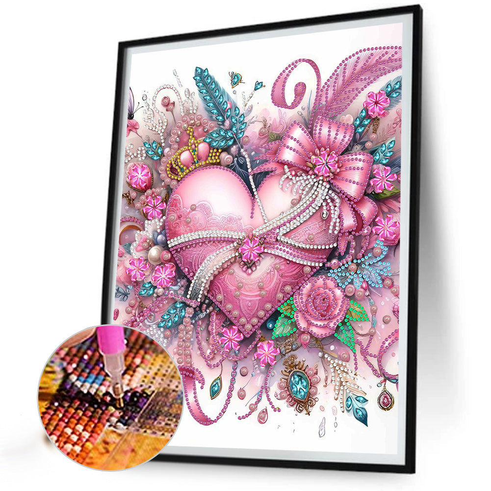 Diamond Painting - Partial Special Shaped - Flowers of love (30*40CM)