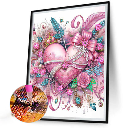 Diamond Painting - Partial Special Shaped - Flowers of love (30*40CM)