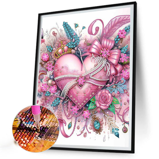 Diamond Painting - Partial Special Shaped - Flowers of love (30*40CM)