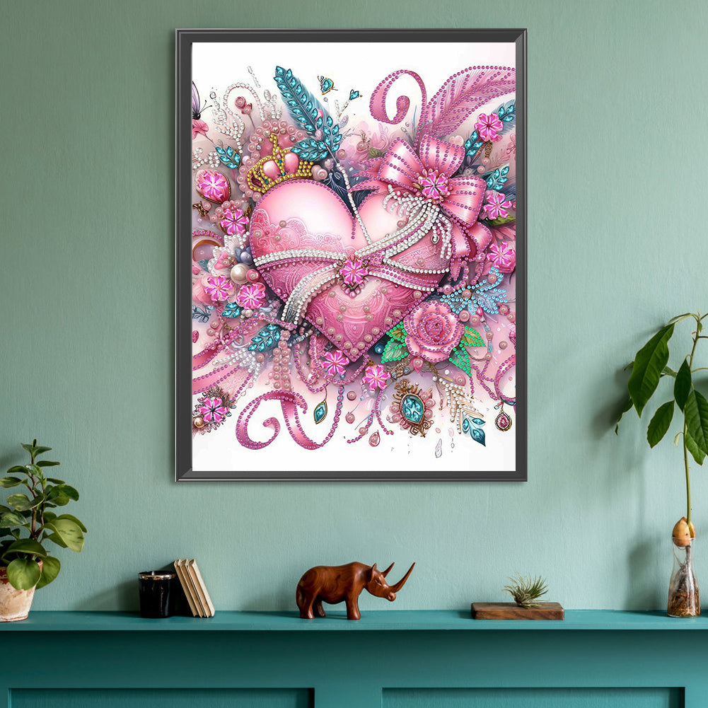 Diamond Painting - Partial Special Shaped - Flowers of love (30*40CM)