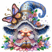Load image into Gallery viewer, Diamond Painting - Partial Special Shaped - spring butterfly gnome (30*30CM)
