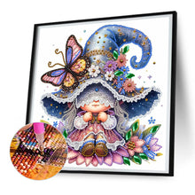 Load image into Gallery viewer, Diamond Painting - Partial Special Shaped - spring butterfly gnome (30*30CM)
