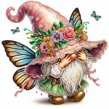 Load image into Gallery viewer, Diamond Painting - Partial Special Shaped - spring butterfly gnome (30*30CM)
