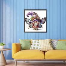Load image into Gallery viewer, Diamond Painting - Partial Special Shaped - spring butterfly gnome (30*30CM)
