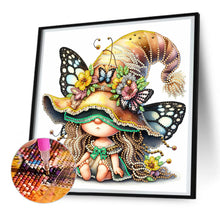 Load image into Gallery viewer, Diamond Painting - Partial Special Shaped - spring butterfly gnome (30*30CM)
