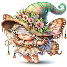 Load image into Gallery viewer, Diamond Painting - Partial Special Shaped - spring butterfly gnome (30*30CM)
