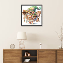 Load image into Gallery viewer, Diamond Painting - Partial Special Shaped - spring butterfly gnome (30*30CM)
