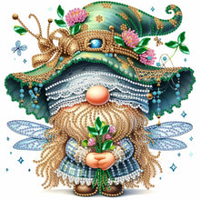 Load image into Gallery viewer, Diamond Painting - Partial Special Shaped - spring dragonfly gnome (30*30CM)
