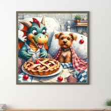 Load image into Gallery viewer, Diamond Painting - Full Round - Dragon and Yorkshire Terrier (40*40CM)
