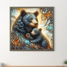 Load image into Gallery viewer, Diamond Painting - Full Round - Glass pattern black bear (40*40CM)
