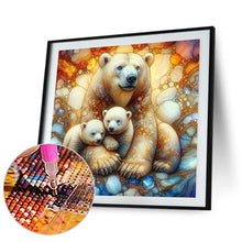 Load image into Gallery viewer, Diamond Painting - Full Round - Glass pattern polar bear family (40*40CM)
