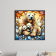 Load image into Gallery viewer, Diamond Painting - Full Round - Glass pattern polar bear family (40*40CM)
