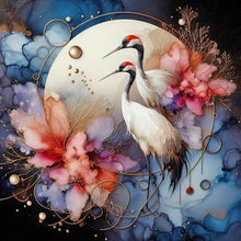Load image into Gallery viewer, Diamond Painting - Full Round - Glass pattern red-crowned crane (40*40CM)
