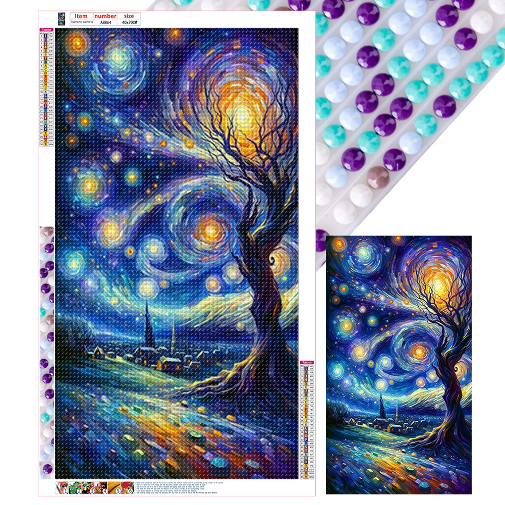 Diamond Painting - Full Round - Fantasy starry sky (40*70CM)