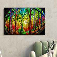 Load image into Gallery viewer, Diamond Painting - Full Round - glass art forest (60*40CM)
