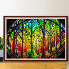 Load image into Gallery viewer, Diamond Painting - Full Round - glass art forest (60*40CM)
