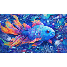 Load image into Gallery viewer, Diamond Painting - Full Round - blue fish (70*40CM)
