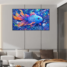 Load image into Gallery viewer, Diamond Painting - Full Round - blue fish (70*40CM)
