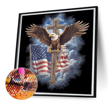 Load image into Gallery viewer, Diamond Painting - Full Round - American Eagle Cross (30*30CM)
