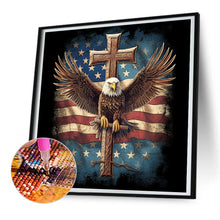 Load image into Gallery viewer, Diamond Painting - Full Round - American Eagle Cross (30*30CM)
