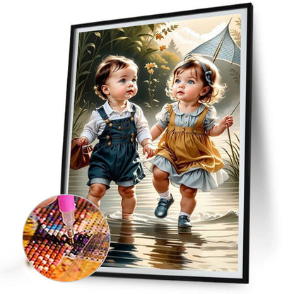 Diamond Painting - Full Square - little girl (40*50CM)