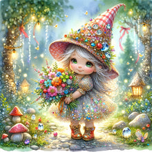 Load image into Gallery viewer, Diamond Painting - Full Square - little girl giving flowers in spring (40*40CM)
