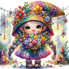 Load image into Gallery viewer, Diamond Painting - Full Square - little girl giving flowers in spring (40*40CM)
