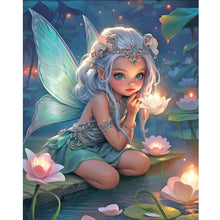 Load image into Gallery viewer, Diamond Painting - Full Round - Lotus and fairy girl (40*50CM)
