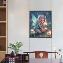 Load image into Gallery viewer, Diamond Painting - Full Round - Lotus and fairy girl (40*50CM)
