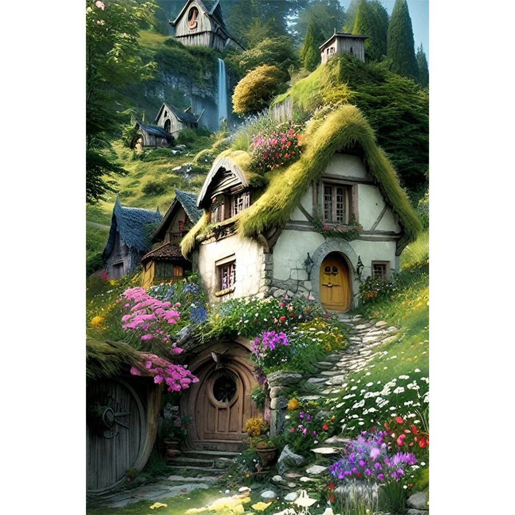 Diamond Painting - Full Round - forest house (40*60CM)