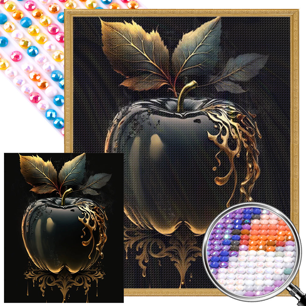 AB Diamond Painting - Full Round - black apple (40*50CM)