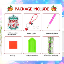 Load image into Gallery viewer, Double Sided Football Club FA Diamond Painting Art Keychain Pendant Home Decor
